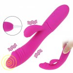 Vibrating Rabbit G-spot Vibrator Upgraded Silicone Vagina Clitoris Stimulation Dildo Massager Adult Sex Toy for Women or Couples