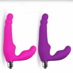 New Hot Strapless Strap On Dildo Vibrator,Silicone Vibrating Anal Dildo,Women Men Anal Toys,Lesbian Dong Penis Sex Toys
