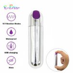Orissi, ORISSI Rechargeable 10 Frequency Waterproof Tranquil Clit Vibe Strong Bullet Vibrators Erotic Sex Toys for Women