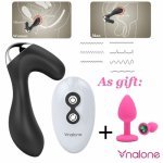 Nalone, Nalone-XY Silicone/ Metal Butt Plug Wireless Remote Control Vibrator Anal Plug Sex Toys for Men Gay Male Postate Massager  
