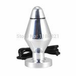 105*50mm aluminium metal anal plug,sex electro anal butt plug,Electrotherapy  butt plug,  male prostate massager for men 