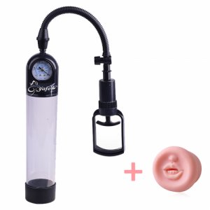 YAFEI Black Male Vacuum Pump Penis Adults Sex Toys for Men Sex Machine Sex Products for Waterproof Penis Extender Enlargemen