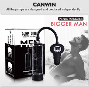 CANWIN Electric Penis Pump Enlargement Electric Vacuum Pump Penis Digital Vacuum Extender Increase Exercise Male Sex Product