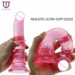 TIT multi-color crystal dildo transparent penis super hard super real penis for female masturbation to stimulate butt plug anus