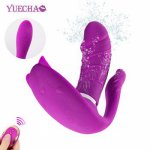 YUECHAO Wear Dildo Vibrator Sex Toys for Women Orgasm Masturbator G Spot Clit anal Stimulate Remote Control Panties Vibrators