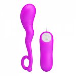 Yema, YEMA Remote Control Silicone Vibrator 12-Speed Vibration Anal Plug Vagina Prostate Massager Adult Erotic Sex Toy For Women