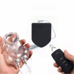 Wireless Remote Control Electro Shock Chastity Cage Male Penis Ring Sex Toys Scrotum Sleeve Ball Stretcher Cock Ring Cage