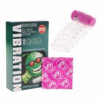 Adult Sex Toy Penis Ring Vibrator Vibrating Erection Enhancer Condom Latex Men