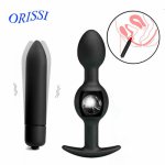 Orissi, ORISSI 10 Speed G spot Dildo Bullet Vibrator Butt Plug Metal Ball Inside Sex Toys For Couple Anus Muscles Trainer Anal Sex Toys