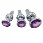 Products Butt Plug For Women Thread Berg Crystal Silver Colour Metal Backyard Stainless Steel Plug Anal Hitch  Sex toysW14