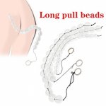 Glass Anal Beads Anal Plug Beads Long Orgasm Vagina Pull Ring Ball Butt Toys Adult Sex Toys For Women Stimulator Sex Accessories