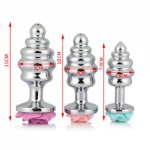 Stainless Steel Anal Plug Metal Sex Toys For Woman Smooth Anus Erotic Crystal Accessories Dildo Anal Plug For Men Gay Butt Plug