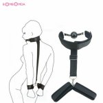 Sexy BDSM Products Restraints Bondage Handcuffs Adult Sex Games Handcuffs with Block Mouth Sex Toys For Couples Erotic Products