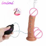 Realistic Penis With Suction Cup Inflatable Skin Feel Silicone Soft Dildo Vagina Stimulator Masturbation Sex Toy For Women