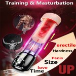 Penis Enlargement Vacuum Pump Vibrator Sex Toys for Men Artificial Vagina Real Pussy Sexy Masturbation Adult Male Masturbator
