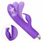 G Spot Rabbit Vibrator Clitoris Stimulation,Waterproof Personal Dildo Vibrator Clit Stimulator 10 Vibration Modes Adult Sex Toys