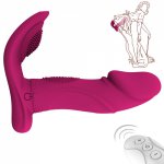 Wearable Dildo Vibrator Remote Control Three Motors G-spot Clit Stimulator Female Masturbator Adult Sex Toys for Woman and Man