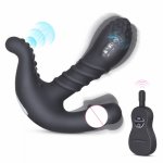 Unisex Anal Plug Butt Vibrator Sex Toy 10 Speeds Vibration Douche Enema Anal Trainer for Couples Remote Control Adult Product