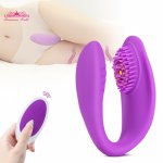 3 type U Vibrator sex toys for woman Clitoris Stimulator 10 Speed G-Spot Dual Vibrator For women Sex Toys for Couple Sex Product