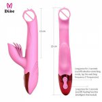DIBE G Spot Rechargeable Waterproof Vibrator 10 Vibration Modes Telescopic Heating Clitoris anal Stimulator Massager sex toys