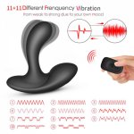 11+11 Modes Soft Silicone USB Male Anal Beads Vibrator Prostate Massager Anal Sex Toy for Men Vibrating Erotic Toys  Sex Shop