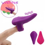 VATINE Vagina Clitoris Stimulator Vibrator Female Masturbator Adults Toys Silicone Finger Vibrator Sex Toys for Couple