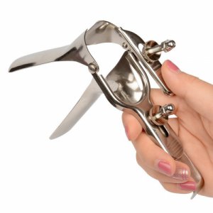 Stainless Steel Expansion Yin Voyeuristic Device Vaginal Dilators Colposcope Speculum Anal Sex Product