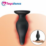 Pretty Love 154*55mm Large Size Silicone Butt Plug For Adult Black Anal Sex Toy With Strong Suction Base Sex Products For Couple