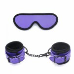 Adjustable Leather Plush Handcuffs For Sex DBSM Restraints Eye Mask Hand Cuffs Erotic Adult Games Exotic Accessories