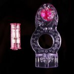 PenisRing Vibrator Clit Stimulator Sex Toys For Men G-Spot Massager Vibrating Cock Rings Dual Motor Delay Ejaculation Extender