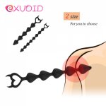 EXVOID Butt Plug for Beginner Long Anal Plug Big Anal Beads Vagina Tight Exercise Sex Toys for Men Women Prostate Massager