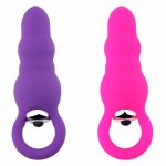 Adult products wholesale silicone vibration back court anal plug women's vibration massage stick fun jump egg Mini AV
