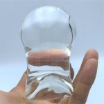 60mm Large Crystal Glass Anal Toy Anal Balls Dilator Butt Plug Glass Dildo Vagina Plug Anus Expander Glass Sex Toys for Couples