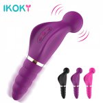 IKOKY Double-Head Vibrator AV Magic Wand Massage Female Masturbation Sex Toys for Women Anus Vagina Stimulator Adult Products