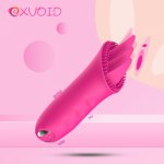 EXVOID Oral Licking Silicone Breast G-spot Massager Tongue Vibrator Clitori Stimulate Sex Toys for Women Male Tongue Masturbator