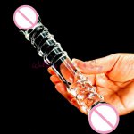 Double Ended Headed Pyrex Glass Dildos Crystal Glass Penis Vaginal Anal Stimulate Femal Masturbation Adult Sex Toys For Women