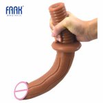 Faak, FAAK realistic dildo with screw handle convex particles texture vagina stimulate anus massage sex toys for women long penis dick