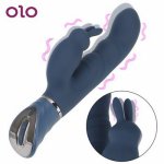 OLO Rabbit Vibrator Dildo Vibrator Sex Toy for women Female Masturbator Vagina Clitoris Stimulator Dual Vibration G-spot