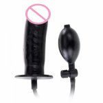 Butt Plug Inflatable Dildo with Push Release Button Stretcher Pump Expandable Massager Sex Toy for Women Men 2020