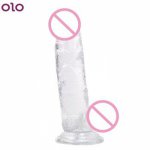 Erotic Jelly Dildo Strapon Realistic Penis Suction Cup Adult Toys for Women Soft Artificial Dick Anal Plug Female Masturbator
