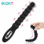 Ikoky, IKOKY Dual Motor Vibrators Silicone Anal Dildo Anal Plug Unisex Sex Toys For Women Men Butt Plug Sex Tools For Couples 10 Speed