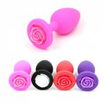 4 Colors Silicone Anal Plug Soft Rose Sexy Erotic Butt Plug Women Men Anal Toy Prostate Massage Adult Sex Toys