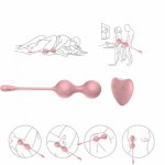 Wowyes, WOWYES Waterproof Ben Wa Ball Jump Eggs Female Kegel Vaginal Tight Exercise Smart Love Ball Vibrating Egg Sex Toys for Women