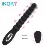 Ikoky, IKOKY Unisex Silicone Anal Dildo Butt Plug Sex Tools For Couples 10 Speed Dual Motor Vibrators Anal Plug Sex Toys For Women Men