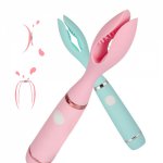 10 modes Vibrator Double Clip Vibration Female Masturbation Vaginal Clitoris Stimulator Nipple Massager Sex Toy for Woman Adult