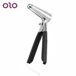 OLO Electric Shock Anal Speculum Anal Expander Stainless Steel Vaginal Dilator Sex Toys for Women Medical Themed Toys