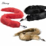 Thierry Artificial 4 colors long Tail Butt Plug Animal Tail Metal Anal Sex Toys Adult games Roleplay Flirting Sex Toys For Woman