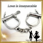 Stainless Steel Handcuffs Ankle Cuff For Couples Adult Games Fetish Bondage Lock BDSM Tools Restraints SM Sex Toys for Men Women