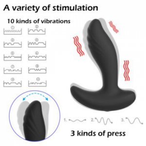 Men Anal Plug Waterproof Remote Control Anal Vibrator Prostate Massager 10 Stimulation Patterns Butt Anus Silicone Man Sex Toys