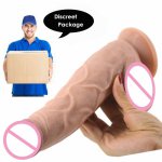 Faak, FAAK realistic dildo with suction cup skin color huge penis sex products big dildo sex toys for women anal vagina masturbator 